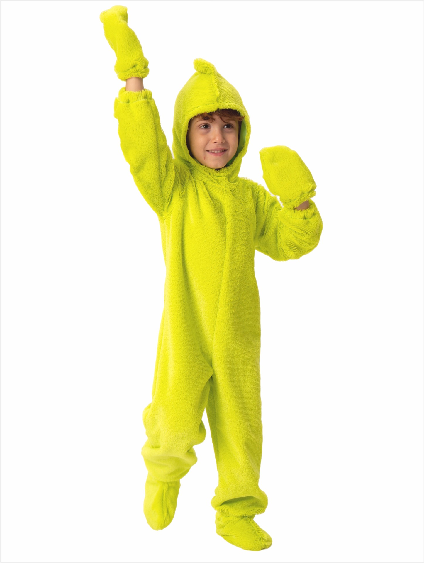 Christmas costume Santa Claus green fur monster Grinch strange God steal party performance costume children performance costume