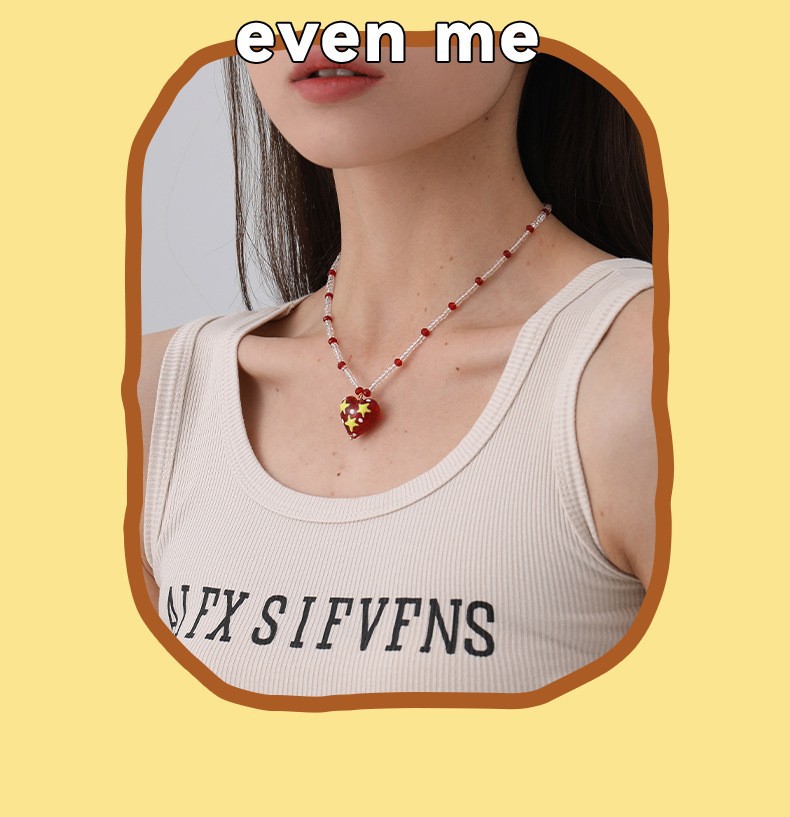 Rabbit Color Block Square Y2K Lady Romantic Resin Glass Copper Pendant Necklace Wholesale display picture 2