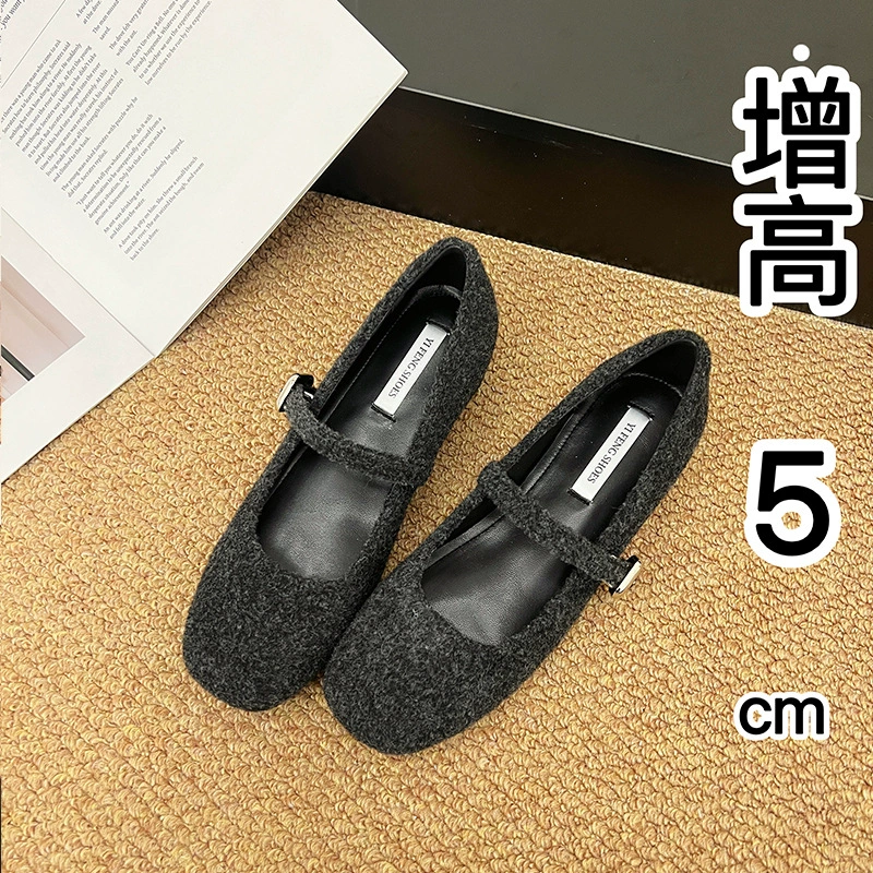 Французские ретро-квадратные мешатые туфли Mary Jen 2025 новые темпераментные пуговицы с плоским дном