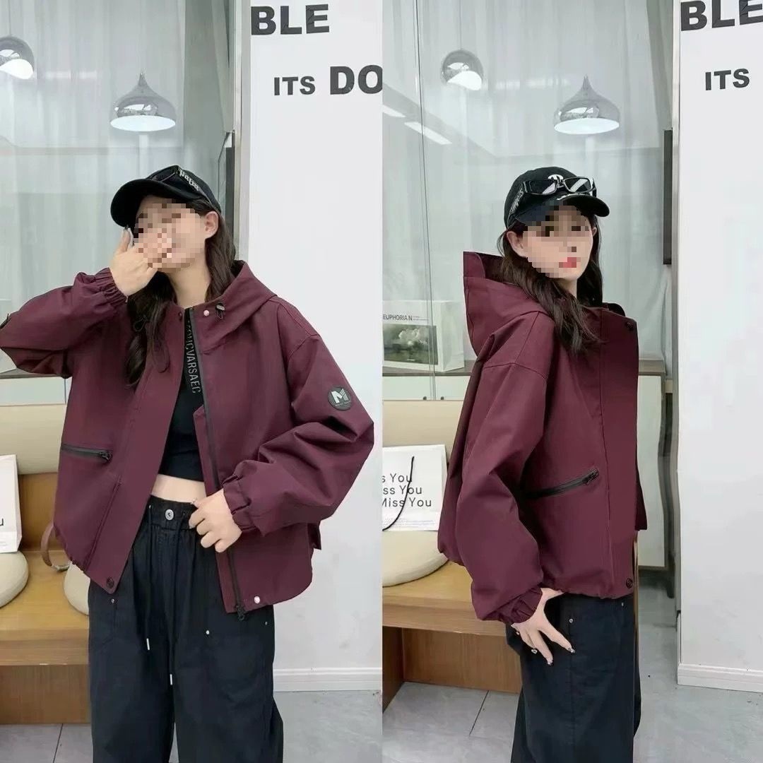 Short Jacket for Women 2025 New Style Small Hooded Work Jacket Spring & Fall Loose and Versatile Parka Top