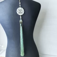 Hanfu Bengyoku мантии Новый китайский стиль юбка с конским лицом на талии Древний стиль имитация нефрита длинная кисточка подвеска классический аксессуар