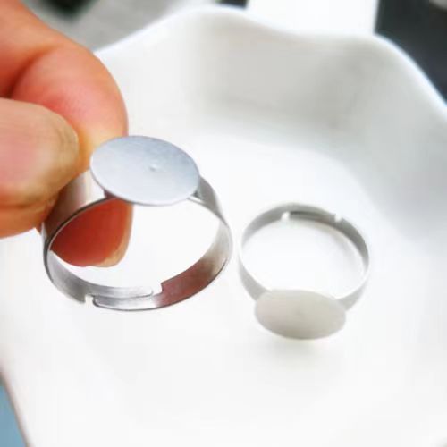 (Wholesale), accessories stainless steel, accessory, ring, DIY, with gem 3