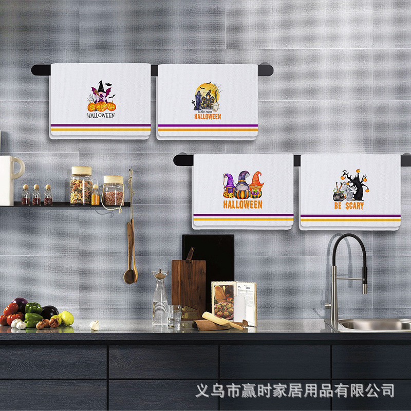 Amazon explosion light color Halloween series printing cross-border home microfiber bathroom towel wholesale Amazon explosion light color Halloween series printing cross-border home microfiber bathroom towel wholesale