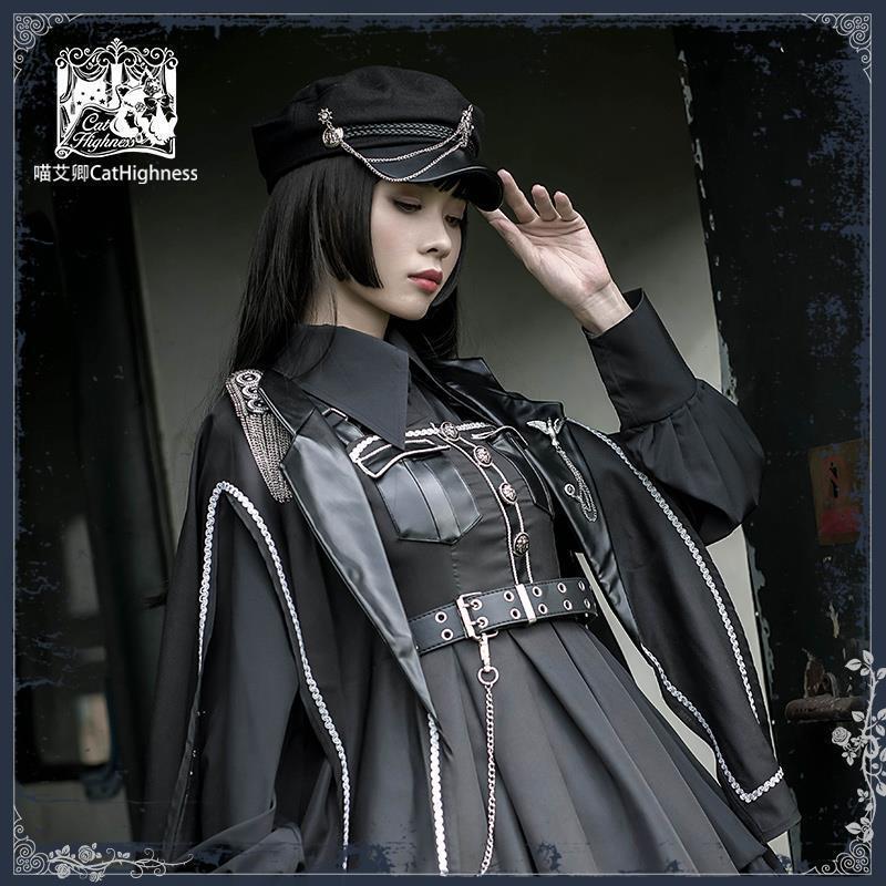 Military-Style Lolita Hat, Original Design Lolita Hat, Tassel Military Hat