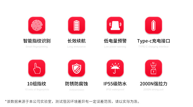 Wholesale intelligent fingerprint padlocks, home anti-theft stainless steel lock beams, warehouse, courtyard gate, dormitory cabinet, electronic lock heads from the manufacturer pic 4