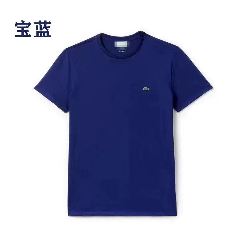 Cross-Border Embroidered Short-Sleeved T-Shirt Men's Round-Neck Breathable Short-Sleeved T-Shirt Foreign Trade Casual Short-Sleeved T-Shirt Fashionable and Versatile