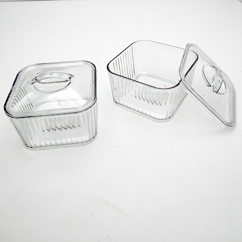 F1621 917 # caja de almacenamiento transparente caja de almacenamiento de frutas secas caseras bandejas de frutas snack con cubierta caja de almacenamiento