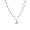 Fashionable cute necklace from pearl, chain, pendant, jewelry, Korean style