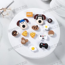 鞋扣花洞洞鞋扣卡扣卡通可爱掌门狗滴塑洞洞鞋配饰可拆卸鞋花配饰