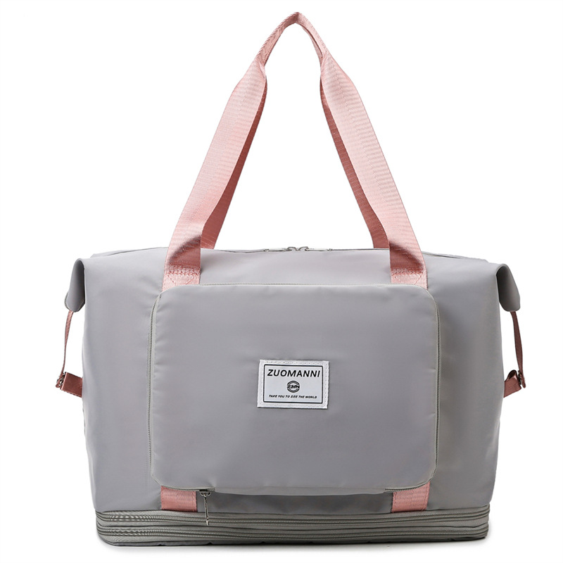 Nueva bolsa de deportes y fitness, bolsa de viaje separada en seco y húmedo, bolsa plegable, bolsa de embarque portátil, bolsa de almacenamiento de equipaje al aire libre