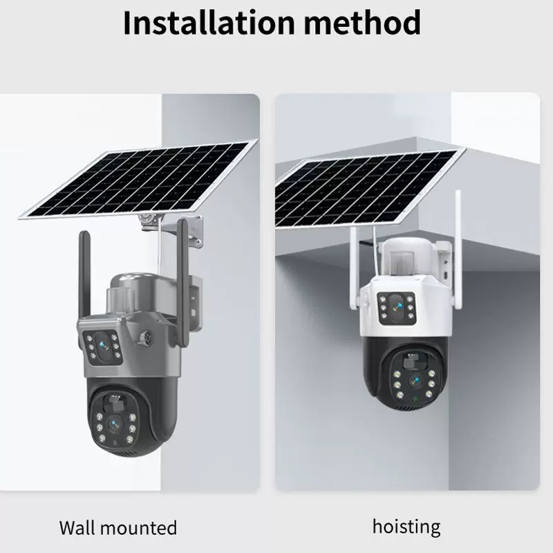 V380太阳能低功耗高清智能防水家用远程摄像机室外监控4G摄像头