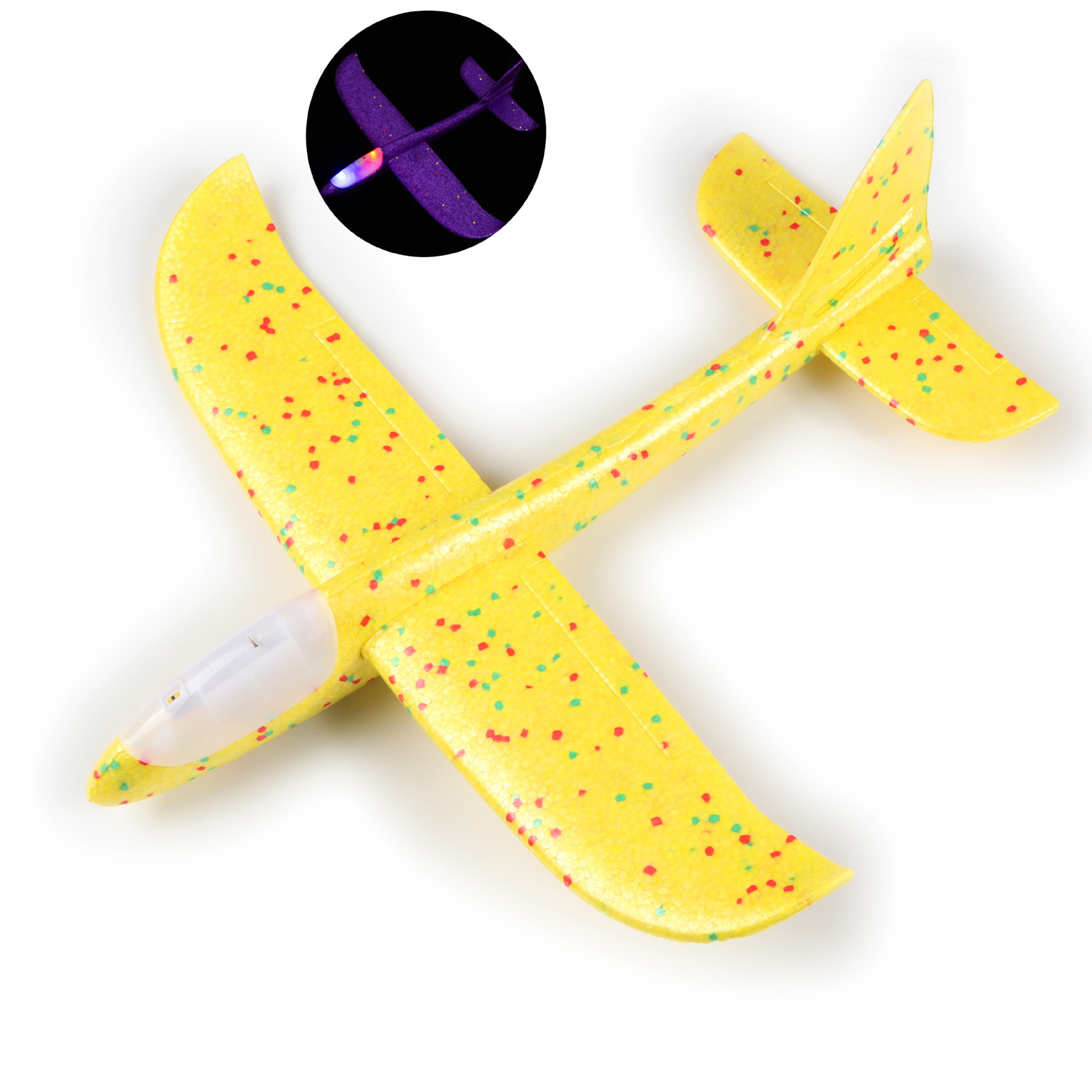 헤드라이트 48cm 손으로 던지는 항공기 (노란색)