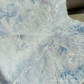 锦纶丝暗纹提花面料温柔旗袍连衣裙 浮光锦新中式印花定制汉服布