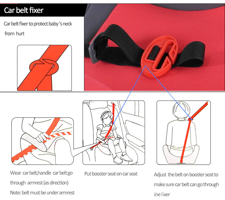 25-36kg ECE R44 Baby Safety Fabric Car Seats Children Toddler Booster Car Seat for Kids