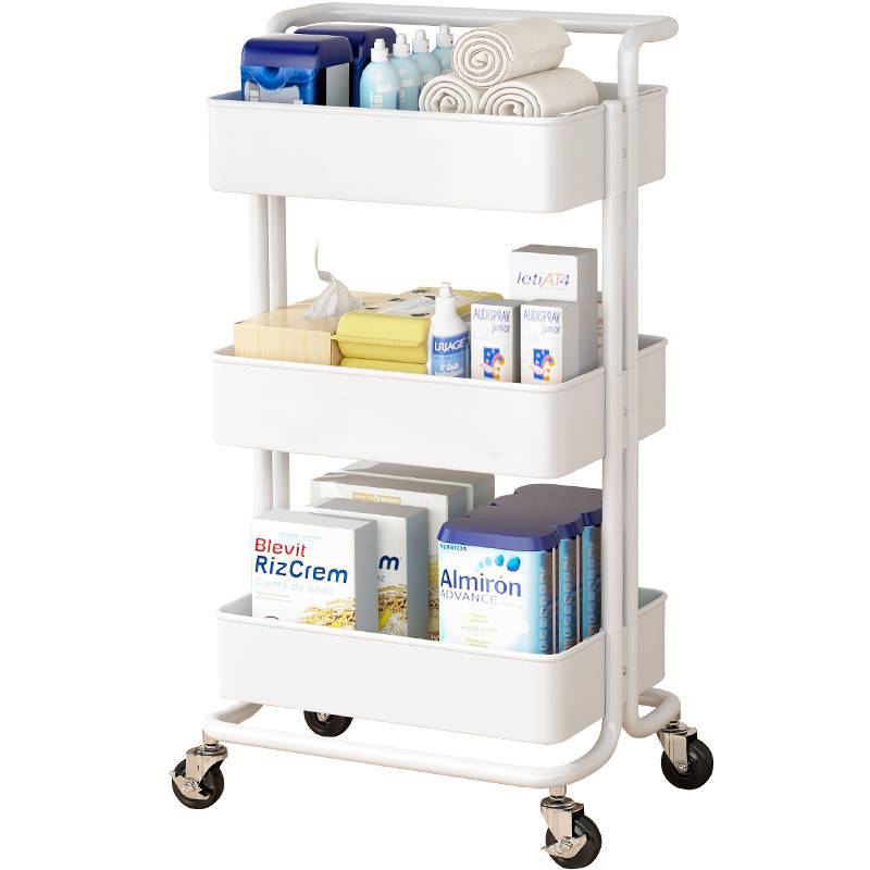 Kitchen shelving trolley with wheel smal...