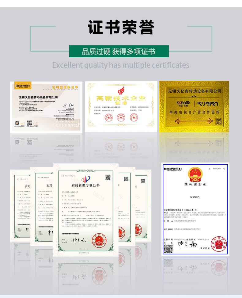 Polyurethane Joint Belt Double-Sided Plus Green Cloth Rear Processing Thickeneded Pu Glue Htd5M-1600-20 Jiuyixin Direct