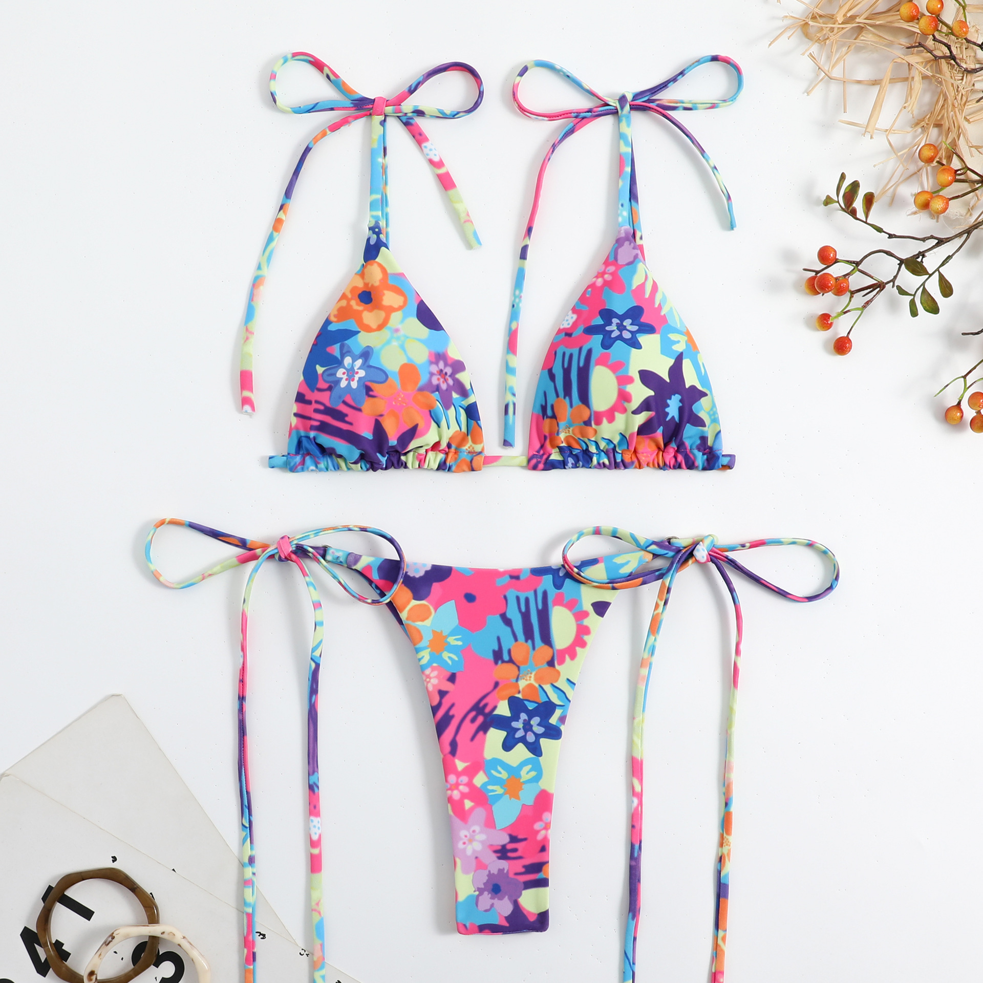 Women's Ditsy Floral 2 Piece Set Bikinis display picture 3