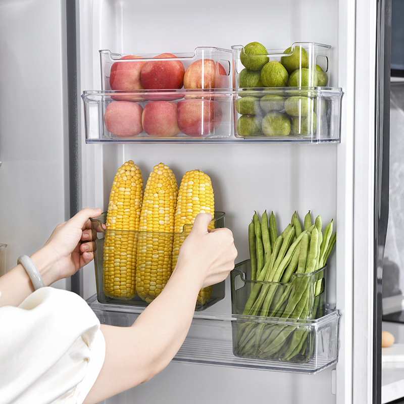 Refrigerator Side Door Transparent Storage Box Kitchen Food Seasoning Bag Classification Storage Box Household Refrigerator Refrigeration Finishing Box