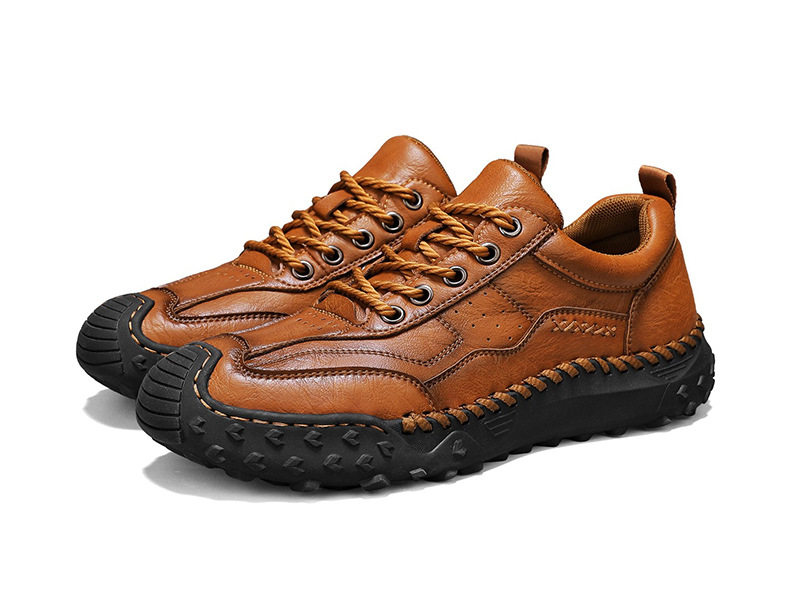 Giày lười nam da đế bằng khâu tay hở, giày slip-on cổ thấp ngoài trời cỡ lớn — 9893 nâu nhạt, 9893 nâu sẫm, 9893 đen chi tiết 23