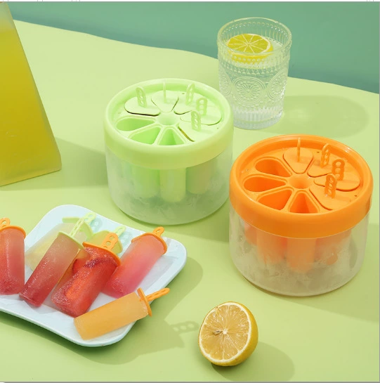 Формочка для мороженого с 4 ячейками и крышкой, набор для детского DIY мороженого, варианты из ПП и силикона