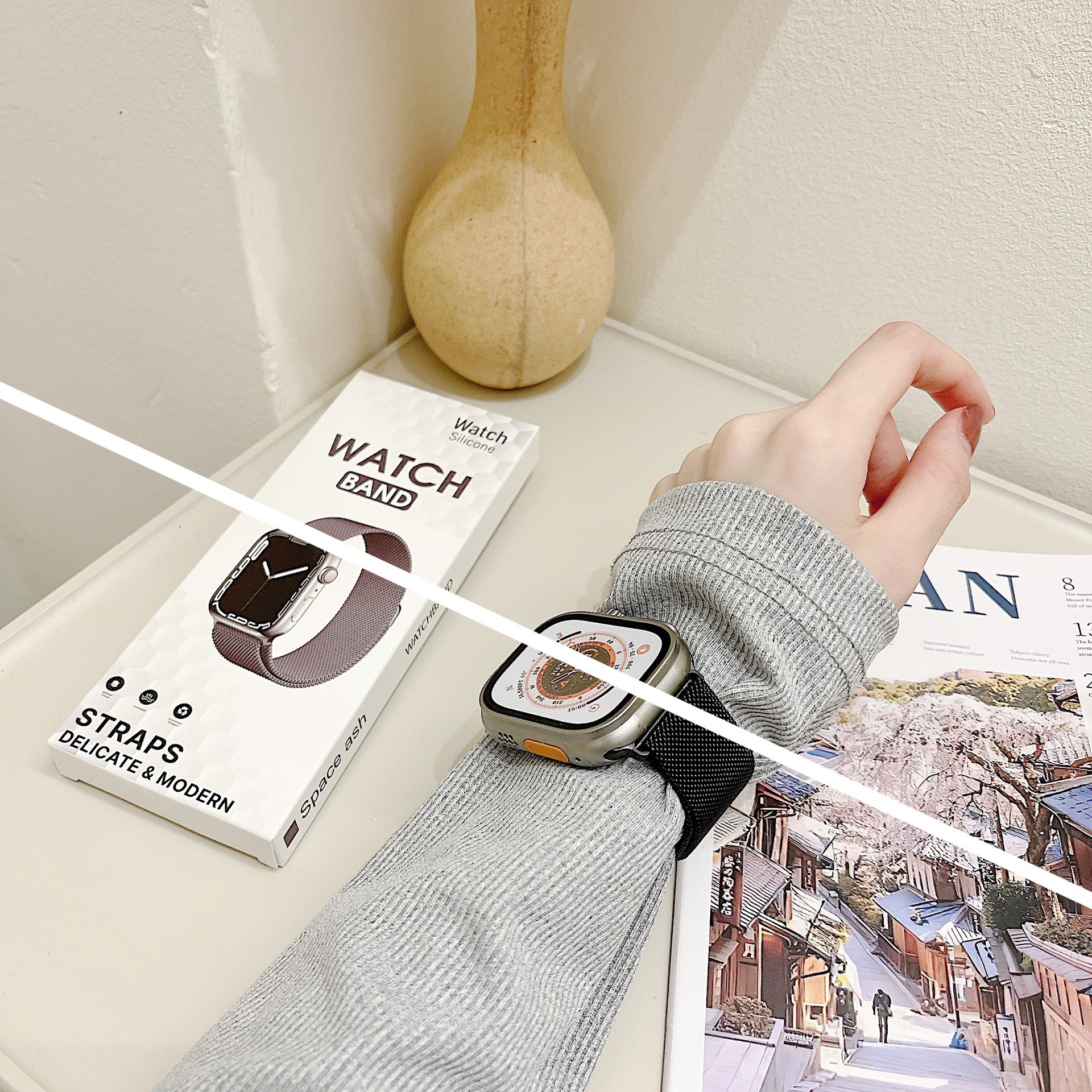 건 블랙 그레이 스트랩