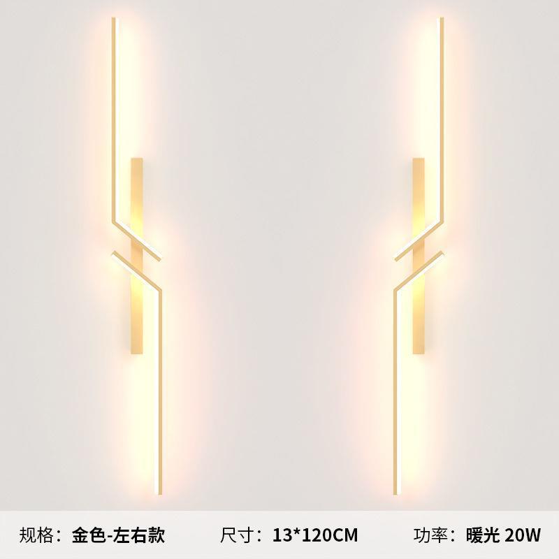 Luz simple moderna rejilla de lujo sala de estar TV lámpara de pared de fondo minimalista tira red creativa dormitorio lámpara de noche