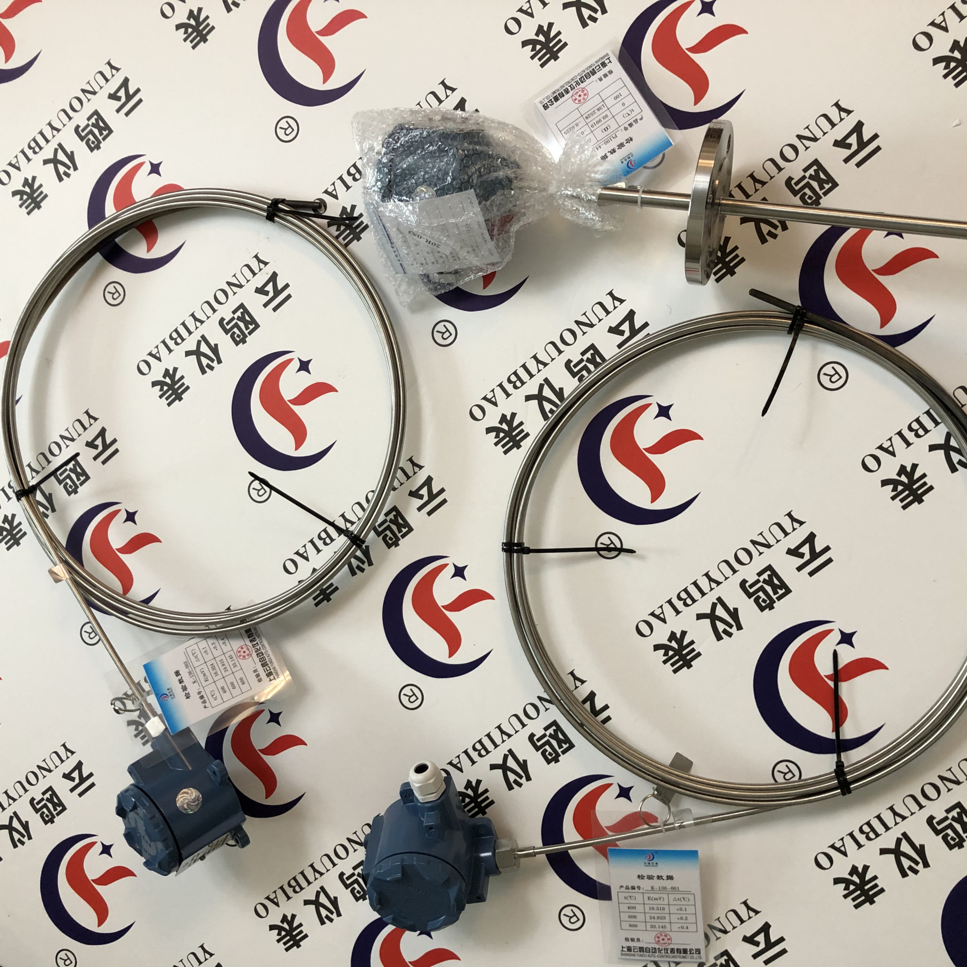 WRMK2-101固定卡套法兰式双支铠装热电偶WRMK2-561WRCK-102