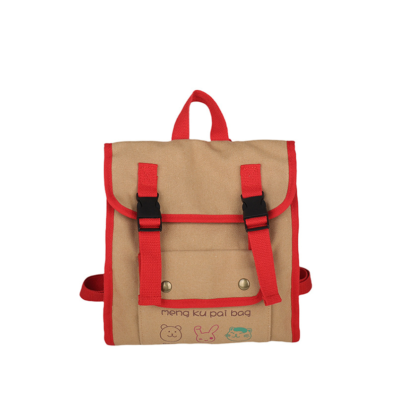 Mochila infantil retro retro color coreano mochila impresa para niños y niñas 2025 moda jardín de infantes mochila para bebés