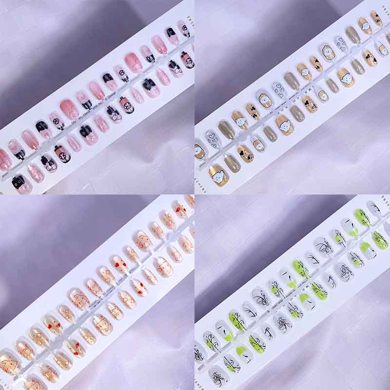 Combination 1 nail wear cat's eye finished strip wholesale 30 pieces of high-grade detachable fake nail patch Combination 1 nail wear cat's eye finished strip wholesale 30 pieces of high-grade detachable fake nail patch