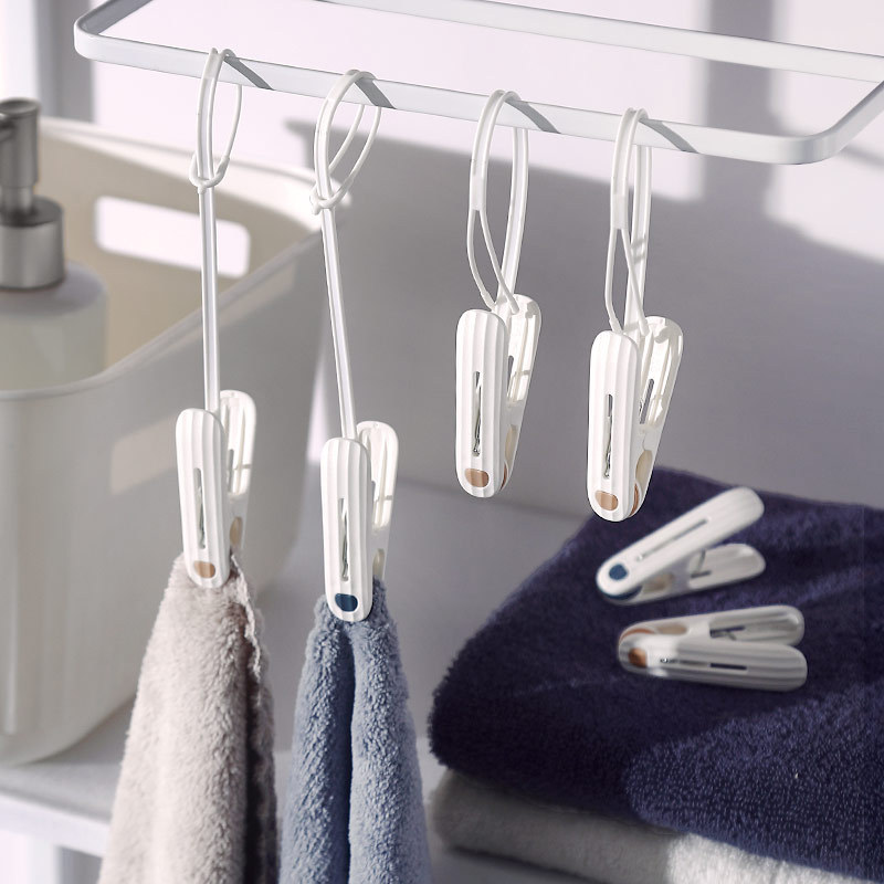 封口晾晒夹无痕多功能晾衣架夹子防风固定衣服晾晒夹袜晾衣夹塑料