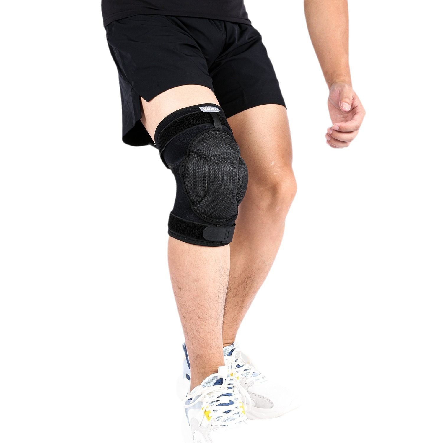 Vilico running baloncesto EVA amortiguación descompresión transpirable velcro protector deportivo rodilleras protector de pierna al por mayor