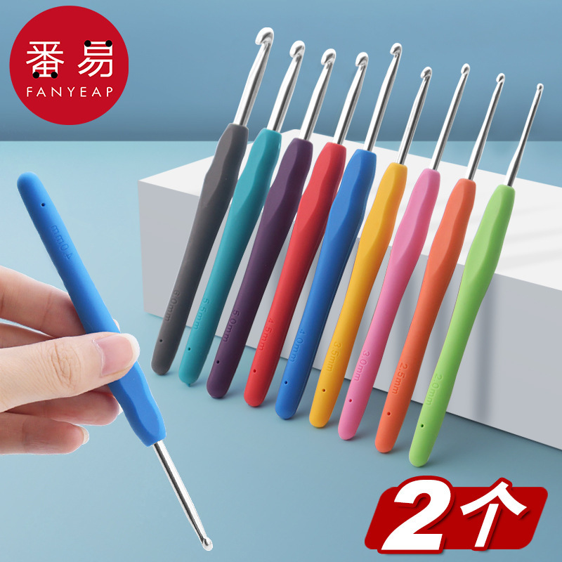 EXPRESS / crochet A1V50 - bolsas de material tejido a mano lana de mango suave suéter bolsas de muñecas