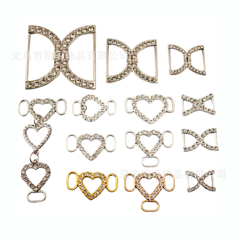 Hot Selling Various Styles of Alloy Diamond Heart Hanging Bikini Swimsuit Chain Exchanger DIY Clothing Accessories Accessories