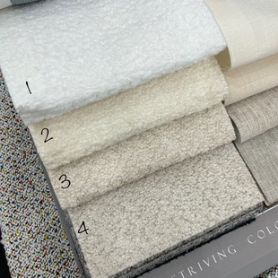 Petal Pattern Sofa Cloth White Wool Circle Fabric Pillow Cloth Plush Feeling Sofa Cloth