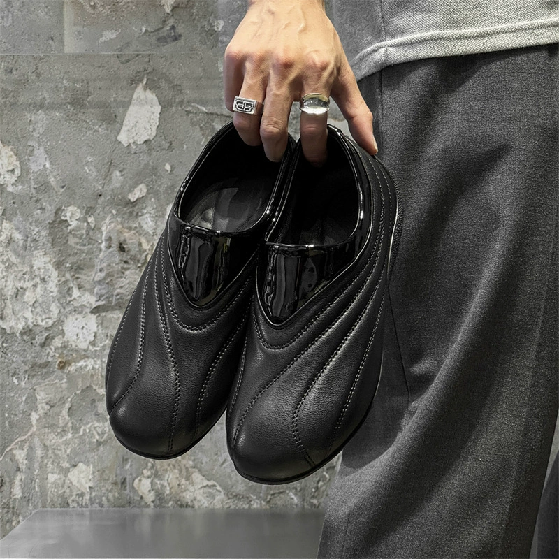 Лёгкие и простые туфли-бини, ленивые слипоны для делового кэжуал, летние мужские низкие повседневные туфли 2025 года.