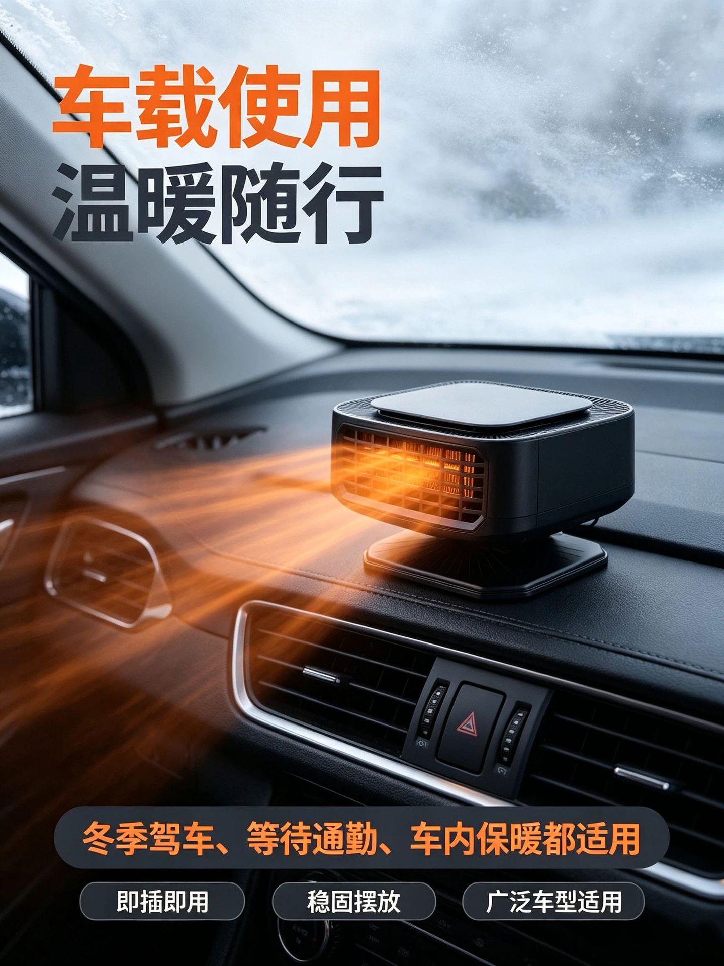 Cross-border new high-power 12V/24V car heater, designed for use in new energy vehicles, providing in-car heating, defrosting, and defogging functions