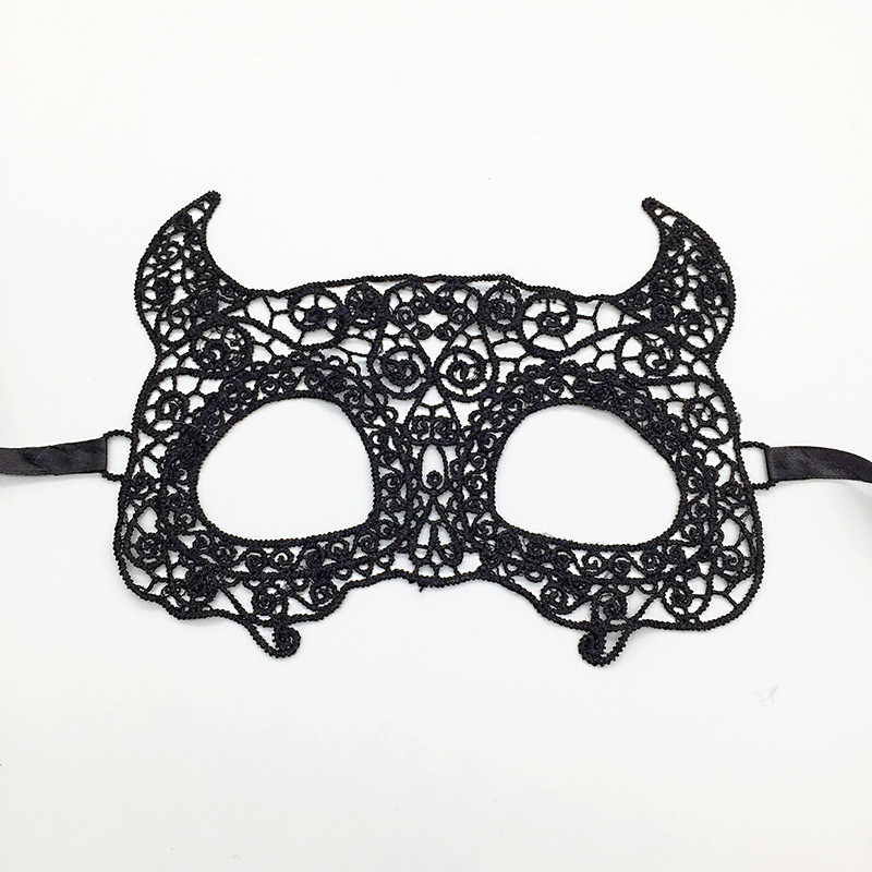 Carnaval negro amorfo rendimiento de encaje disfraz de máscara media cara Halloween bar espectáculo eyewear mayorista TK