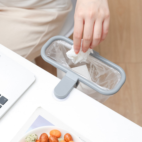 Kitchen storage shelf suction cup hole-free press ring trash bag holder multi-functional towel ring storage organizer