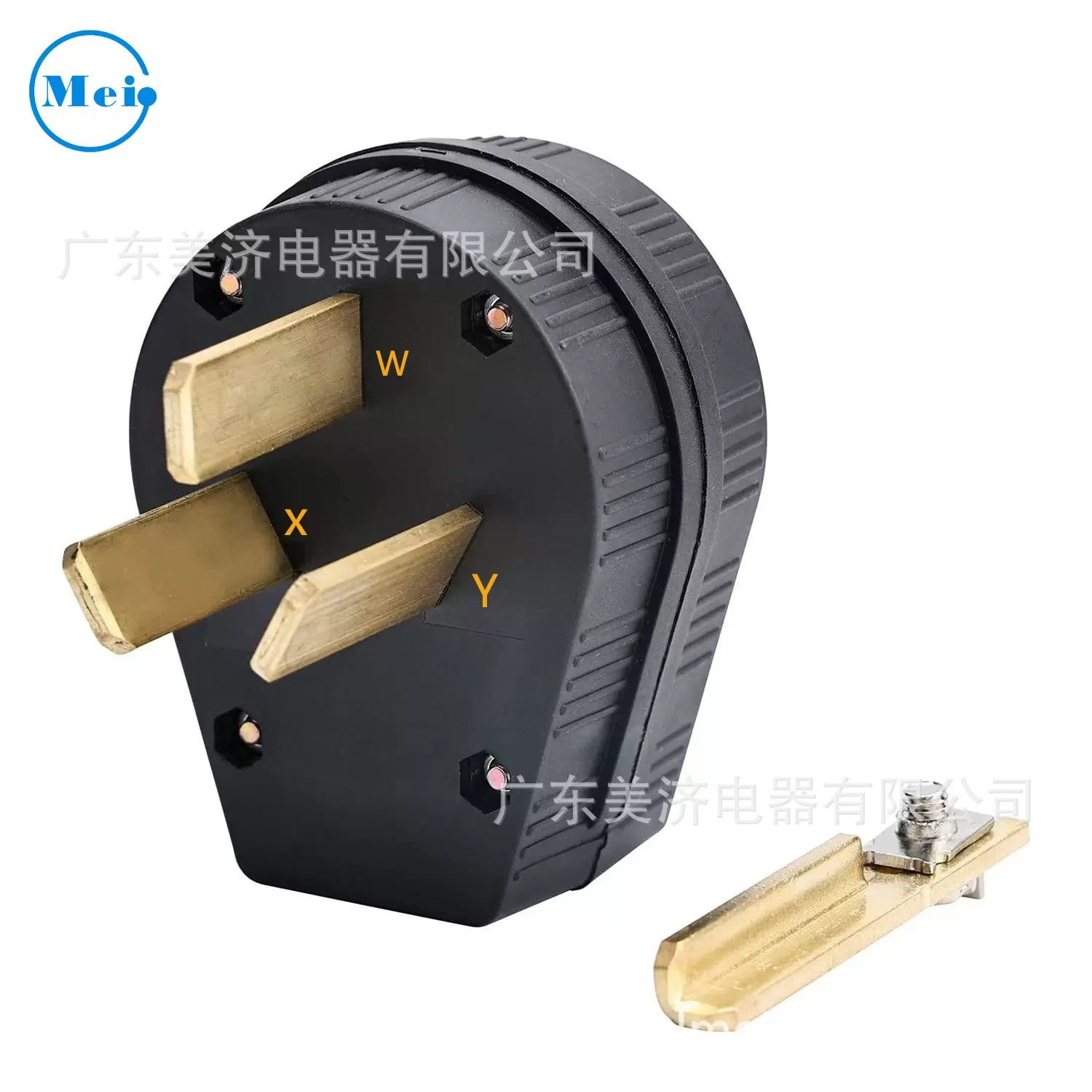 工厂NEMA10-50P 美式三孔50A直插头 125-250V发电机工业插头