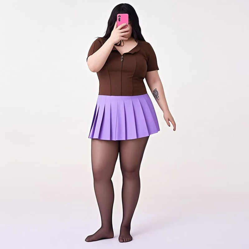 Senna T-Crotch Core-Spun Stockings Plus Fat and Longed Thin Stockings Toe Transparent Watermelon Crotch Women's Large Size Pantyhose