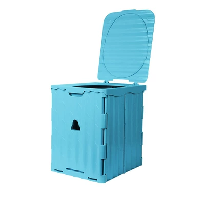 Camping Car Folding Toilet Kempinq və səyahət - blue-37cm