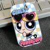 The Powerpuff Girls Inflatable Lighter Pink Flame Cartoon Cute High-value ing Metal Windproof Can