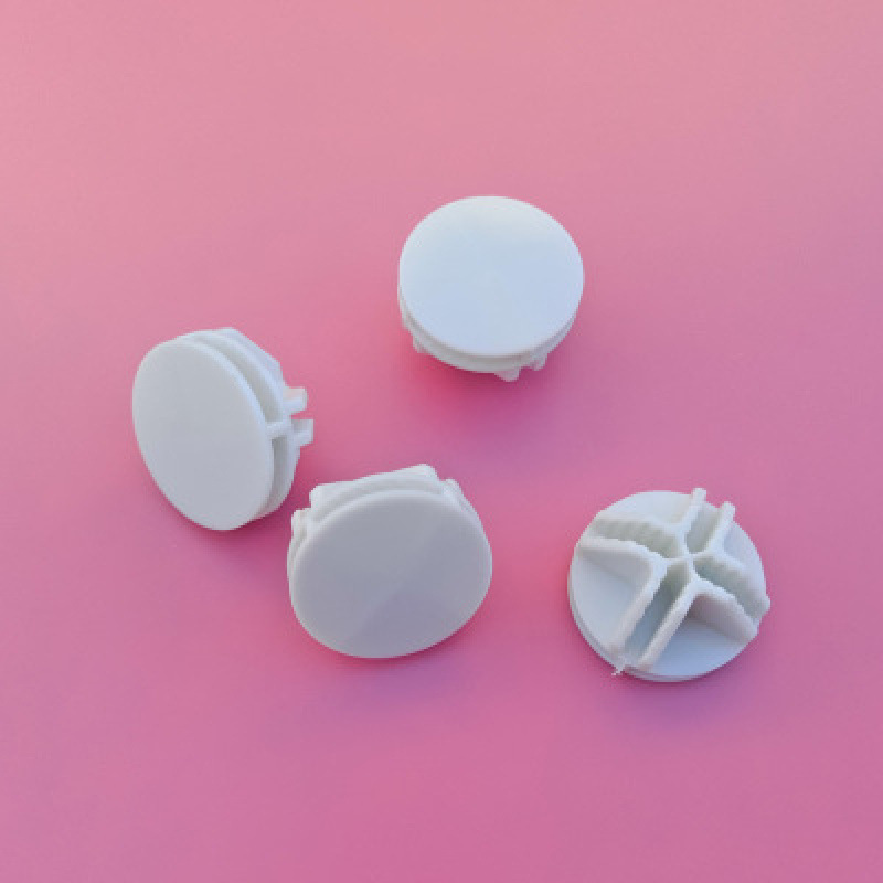 흰색 원형 버클(4개)