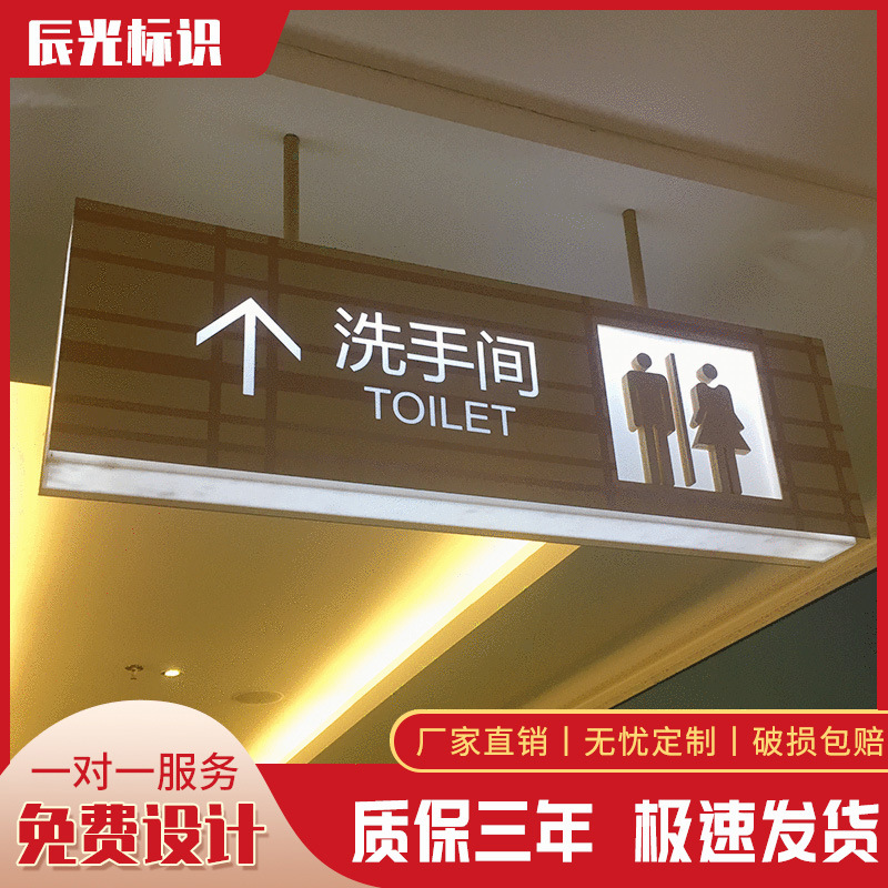 直供地摊发光广告牌镂空灯箱停车场指示牌双面不锈钢导向广告立牌