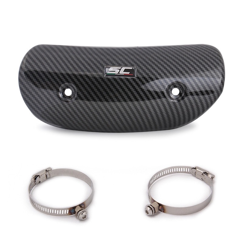 Motorcycle Exhaust Pipe Middle Section Ar Sc Carbon Fiber Anti-Scald Cover Shield Sc High Temperature Resistant Heat Insulation Cover