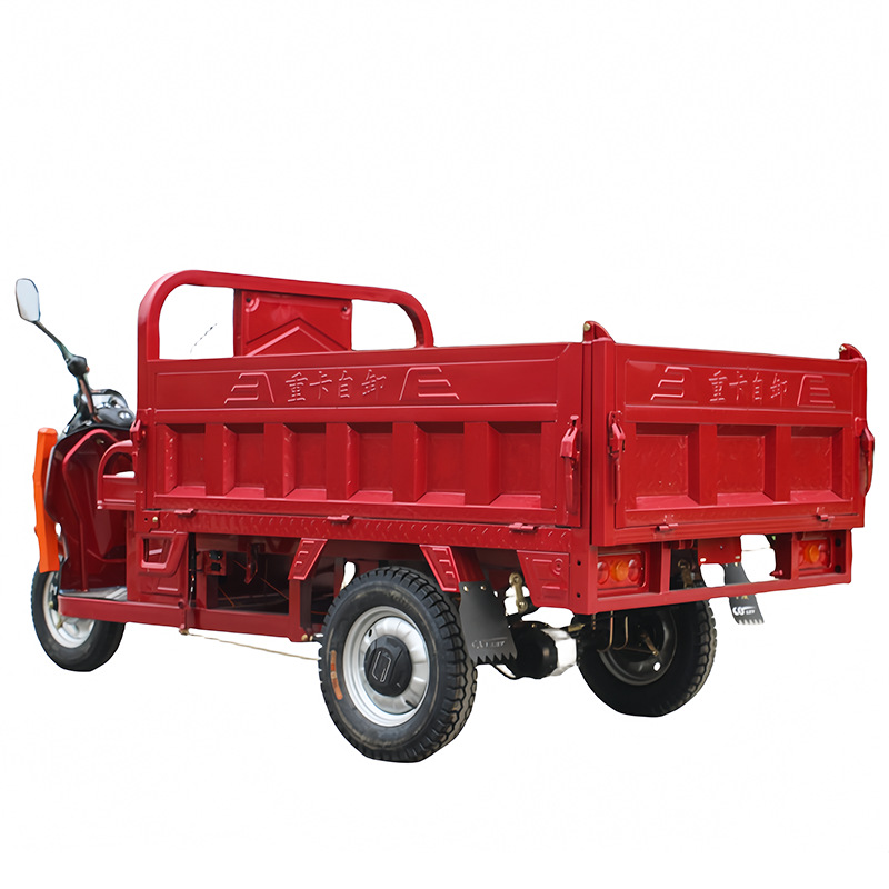 Triciclo Eléctrico Autodescargable, Vehículo Agrícola para Transporte de Carga, Camión Volquete Automático Hidráulico de Gran Motor, Vehículo de Batería de Alta Resistencia