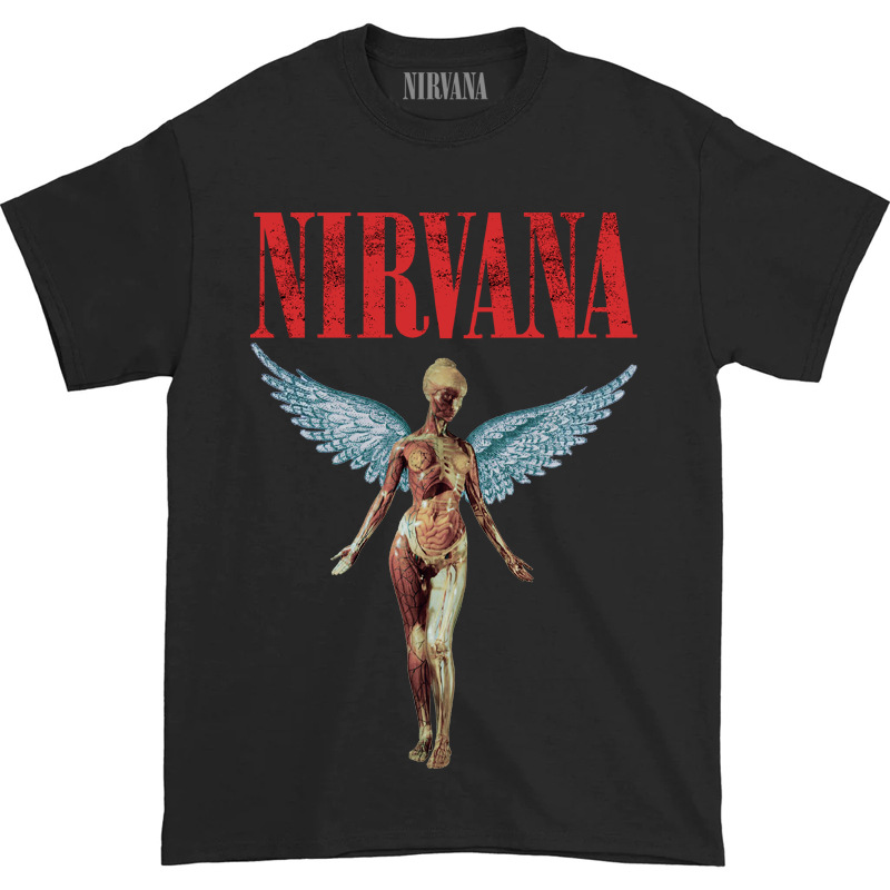Nirvana banda de rock Nirvana Cobain cocoburn apenado lavado vintage batik camiseta suelta