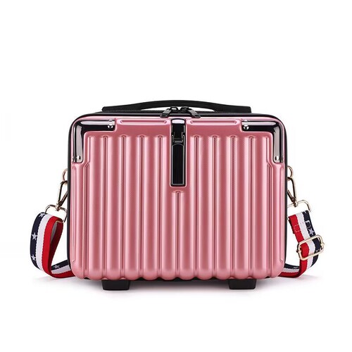 Vintage 14-inch makeup box, mini travel bag, small suitcase, gift set, new travel case, storage box, makeup pouch