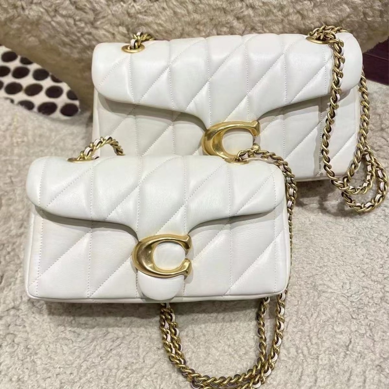 Cross-Border Exclusive Coach C New Quilted Tabby Wine God Chanel-Style Single Shoulder Handbag Crossbody Bag