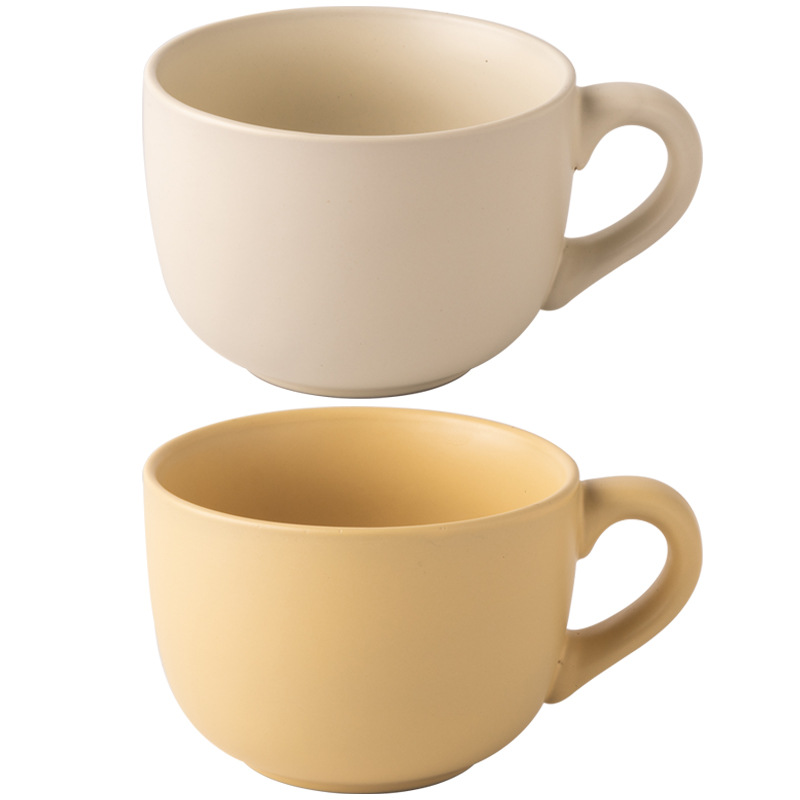 Taza de avena para desayuno de gran capacidad de 825ml Taza de regalo de evento de apertura Taza de cerámica de estilo crema al por mayor